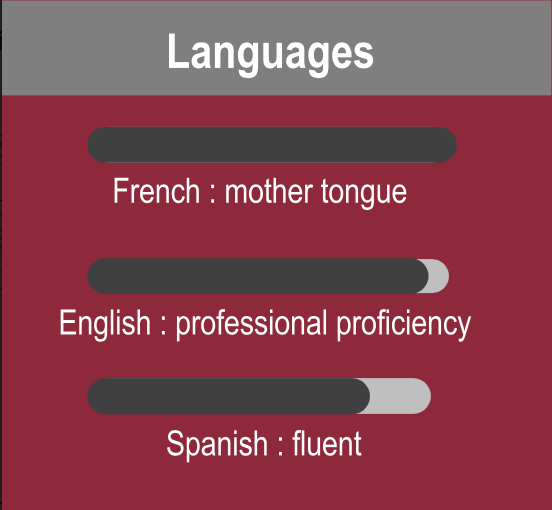 exemple de catégorie langue dans un CV en anglais polyglotcoach